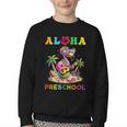 Aloha Preschool Flamingo Hawaii Back To School Kids Girl Youth Crewneck Sweatshirt Aloha Preschool Flamingo Hawaii Back To School Kids Girl Youth Crewneck Sweatshirt