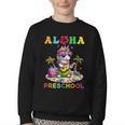 Aloha Preschool Unicorn Hawaii Back To School Kids Girl Youth Crewneck Sweatshirt Aloha Preschool Unicorn Hawaii Back To School Kids Girl Youth Crewneck Sweatshirt