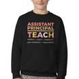 Assistant Principal Back To School Appreciation Principals Youth Crewneck Sweatshirt