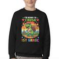 Back To School 1St Grade Boys I'm Ready To Crush Dinosaur Youth Crewneck Sweatshirt Back To School 1St Grade Boys I'm Ready To Crush Dinosaur Youth Crewneck Sweatshirt