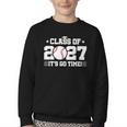Back To School 2027 Baseball 2027 Graduation Class Of 2027 Youth Crewneck Sweatshirt