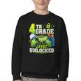 Back To School 4th Fourth Grade Level Unlocked Gamer Kid Youth Crewneck Sweatshirt Back To School 4th Fourth Grade Level Unlocked Gamer Kid Youth Crewneck Sweatshirt