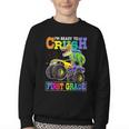 Back To School Boy Dinosaur I'm Ready To Crush First Grade Youth Crewneck Sweatshirt Back To School Boy Dinosaur I'm Ready To Crush First Grade Youth Crewneck Sweatshirt