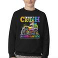 Back To School Boy Dinosaur I'm Ready To Crush Kindergarten Youth Crewneck Sweatshirt