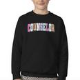 Back To School Counselor Preppy Checkered Counselor Life Youth Crewneck Sweatshirt Back To School Counselor Preppy Checkered Counselor Life Youth Crewneck Sweatshirt