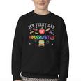 Back To School My First Day Of Kindergarten Boy Girl Youth Crewneck Sweatshirt Back To School My First Day Of Kindergarten Boy Girl Youth Crewneck Sweatshirt