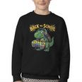 Back To School Gaming First Grade DinosaurRex Boys Youth Crewneck Sweatshirt