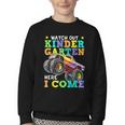 Back To School Kindergarten Here I Come For Boy Kid Truck Youth Crewneck Sweatshirt Back To School Kindergarten Here I Come For Boy Kid Truck Youth Crewneck Sweatshirt