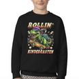 Back To School Kindergarten Dinosaur First Day Of School Boy Youth Crewneck Sweatshirt