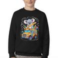 Back To School Koala School Bus 100 Days Of School Youth Crewneck Sweatshirt