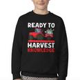 Back To School Tractor Farmer Boys First Day Of School Kids Youth Crewneck Sweatshirt