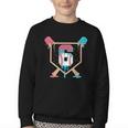 Baseball 6 Year Old Ice Cream Drip 6th Birthday Boys Player Youth Crewneck Sweatshirt