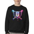 Baseball 8 Year Old Ice Cream Drip 8th Birthday Party Youth Crewneck Sweatshirt Baseball 8 Year Old Ice Cream Drip 8th Birthday Party Youth Crewneck Sweatshirt