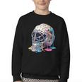 Baseball Catcher Mask Ice Cream Dripping Baseball Boys Youth Crewneck Sweatshirt