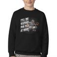 Baseball Catcher Waiting For You At Home Player Quote Youth Crewneck Sweatshirt