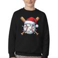 Baseball Christmas Lights Santa Christmas Baseball Player Youth Crewneck Sweatshirt Baseball Christmas Lights Santa Christmas Baseball Player Youth Crewneck Sweatshirt