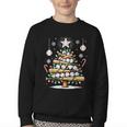 Baseball Christmas Tree Lights Youth Crewneck Sweatshirt Baseball Christmas Tree Lights Youth Crewneck Sweatshirt