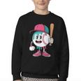 Baseball Drip Boys Ice Cream Youth Youth Crewneck Sweatshirt