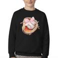 Baseball Drip Ice Cream Coquette Pink Bow Baseball Player Youth Crewneck Sweatshirt Baseball Drip Ice Cream Coquette Pink Bow Baseball Player Youth Crewneck Sweatshirt