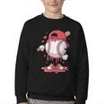 Baseball Drip Icecream Boy Kids Valentine Youth Crewneck Sweatshirt