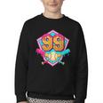 Baseball Drip Jersey Number 99 For Players & 99th Birthday Youth Crewneck Sweatshirt Baseball Drip Jersey Number 99 For Players & 99th Birthday Youth Crewneck Sweatshirt