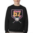 Baseball Drip Number 67 Fun Six Seven 6 7 Meme Youth Crewneck Sweatshirt Baseball Drip Number 67 Fun Six Seven 6 7 Meme Youth Crewneck Sweatshirt