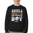 Baseball Ice Cream Drip Abuela Of The Birthday Boy Youth Crewneck Sweatshirt