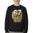 Baseball Ice Cream Drip Number 67 Playground Player 67th Youth Crewneck Sweatshirt