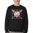 Baseball Mardi Gras Carnival Party Mask Ice Cream Drip Boys Youth Crewneck Sweatshirt