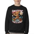 Baseball Player Christmas Gingerbread Smashing Through Snow Youth Crewneck Sweatshirt Baseball Player Christmas Gingerbread Smashing Through Snow Youth Crewneck Sweatshirt