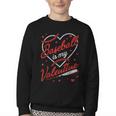 Baseball Is My Valentine Coach Player Lovers Cool Sport Love Youth Crewneck Sweatshirt