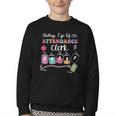 Battery Life Of An Attendance Clerk Back To School Youth Crewneck Sweatshirt