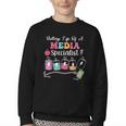 Battery Life Of A Media Specialist Back To School Youth Crewneck Sweatshirt Battery Life Of A Media Specialist Back To School Youth Crewneck Sweatshirt