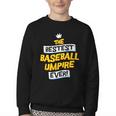 Best Baseball Umpire Job Occupation Youth Crewneck Sweatshirt