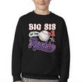 Big Sis Rookie Of Year 1st Birthday Baseball Theme Matching Youth Crewneck Sweatshirt
