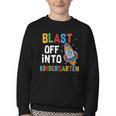 Blast Off Into Kindergarten Back To School Rocket Youth Crewneck Sweatshirt