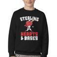 Boys Baseball Valentines Shirt Sterling Hearts Baseball Youth Crewneck Sweatshirt Boys Baseball Valentines Shirt Sterling Hearts Baseball Youth Crewneck Sweatshirt