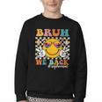 Bruh We Back Sophomore Retro Back To School Boys Girls Kids Youth Crewneck Sweatshirt Bruh We Back Sophomore Retro Back To School Boys Girls Kids Youth Crewneck Sweatshirt