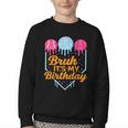 Bruh It's My Birthday Ice Cream Drip Baseball Birthday Youth Crewneck Sweatshirt Bruh It's My Birthday Ice Cream Drip Baseball Birthday Youth Crewneck Sweatshirt