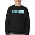 BSBL SZN Baseball Season Game Day Boys Girls Youth Youth Crewneck Sweatshirt
