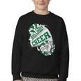 Bulldogs Cheerleading Back To School Cheer Team Spirit Green Youth Crewneck Sweatshirt