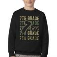 Camo Team Squad 7th Grade Back To School Kids Boys Youth Crewneck Sweatshirt
