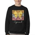 Chaos Coordinator Squad Groovy Coquette Bow Back To School Youth Crewneck Sweatshirt