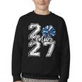 Class Of 2027 Cheer Blue Senior 2027 Back To School Youth Crewneck Sweatshirt Class Of 2027 Cheer Blue Senior 2027 Back To School Youth Crewneck Sweatshirt