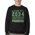 Class Of 2034 Countdown In Progress Fun Back To School Retro Youth Crewneck Sweatshirt Class Of 2034 Countdown In Progress Fun Back To School Retro Youth Crewneck Sweatshirt