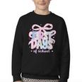 Coquette Bow Happy First Day Of School Back To School Retro Youth Crewneck Sweatshirt Coquette Bow Happy First Day Of School Back To School Retro Youth Crewneck Sweatshirt
