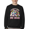 Crush 2nd Grade Girls Back To School Unicorn First Day Cute Youth Crewneck Sweatshirt Crush 2nd Grade Girls Back To School Unicorn First Day Cute Youth Crewneck Sweatshirt