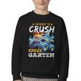 Crush Kindergarten Monster Truck Back To School Boys Youth Crewneck Sweatshirt
