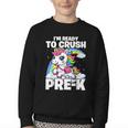 Crush Pre-K Girls Back To School Unicorn First Day Preschool Youth Crewneck Sweatshirt Crush Pre-K Girls Back To School Unicorn First Day Preschool Youth Crewneck Sweatshirt