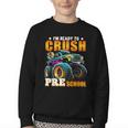 Crush Preschool Monster Truck Back To School Kids Boys Youth Crewneck Sweatshirt Crush Preschool Monster Truck Back To School Kids Boys Youth Crewneck Sweatshirt